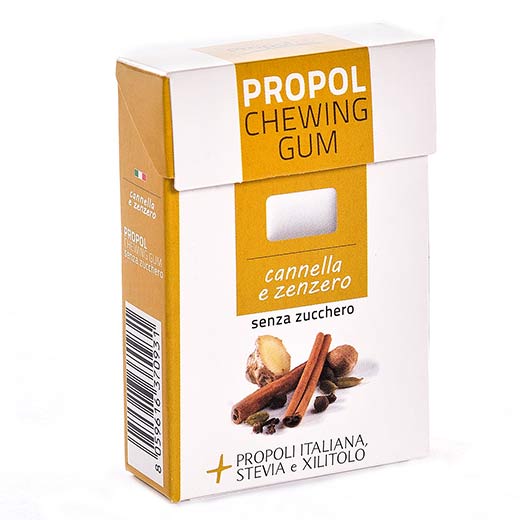 Chewing gum senza zuccheri PROPOLGUM Italiano